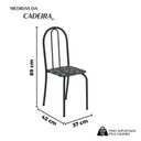 Ver imagem 3 de Kit 4 Cadeiras Tubular 89x37x42 cm Ane B Preto