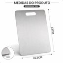 Ver imagem 3 de Tabua de Carne em Inox para Churrasco Cozinha Antibacteriana