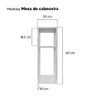 Mesa de Cabeceira Branca Cama Solteiro Quarto Sala 20cm - 3