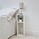 Ver imagem 4 de Mesa de Cabeceira Branca Cama Solteiro Quarto Sala 20cm