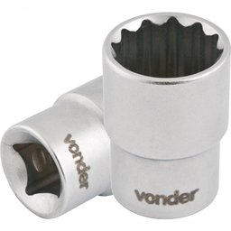 Soquete Estriado Enc 1/2" 28mm Curto Vanád. Vonder - 1