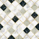 Ver imagem 1 de Papel de Parede Losango Tons Claros e Pretos 1,50x50m