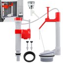 Ver imagem 1 de Kit Reparo Completo Caixa Acoplada Acionamento Superior Botao Vaso Descarga Banheiro Sanitario Drena