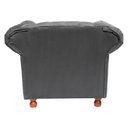 Ver imagem 4 de Poltrona Luiz XV Chesterfield Capitone Suede Cinza Camurca