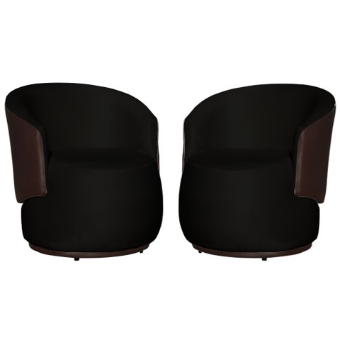 Kit 2 Poltronas para Recepção Decoração Sala Confortável - Veludo - Sv Decor:preto