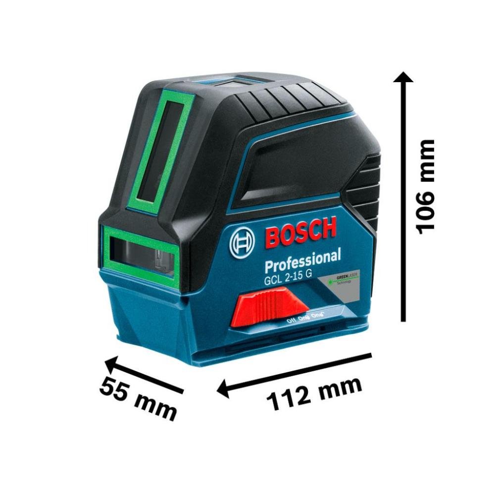 Nível Laser Verde Bosch Gcl 2-15 G 15m com Pontos de Prumo - 5