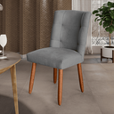 Ver imagem 2 de Kit 2 Cadeiras Sala de Jantar Cozinha Estofada Paris Suede - Twdecora