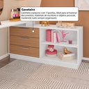Ver imagem 7 de Penteadeira em L com 3 Gavetas e 2 Nichos Flex Multimóveis Crrui-CMO003 Branco/Madeirado