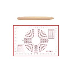 Conjunto de Rolo de Massa Walfos, Conjunto de Esteira de Silicone para Melhor Torta, Biscoito, Massa - 1