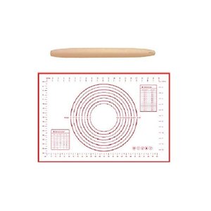 Conjunto de Rolo de Massa Walfos, Conjunto de Esteira de Silicone para Melhor Torta, Biscoito, Massa