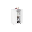 Ver imagem 3 de Balcão de Escritório Limeira 99 2 Portas c/ Rodízio Branco - Politorno