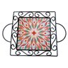 Fruteira de Mesa Bandeja Ferro e Azulejo Quadrada Premium Cozinha Azulejo G1 - 5