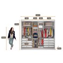 Ver imagem 2 de Guarda Roupa Casal Londres 3 Portas 8 Gavetas Neve – Novo Horizonte
