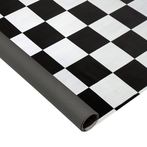 Piso Vinilico em Manta 0,5mm Xadrez Brilho 2m X 25m 50m²