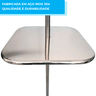 Mesa De Inox Quadrada 60cm Para Piscna Igasol Mesa Inox Q60 - 5