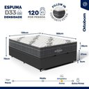 Ver mais imagens de Cama Box Baú com Colchão de Espuma D33 Ortobom Airtech Ortopillow 100 Casal 138 cm