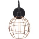Ver imagem 4 de 2 Luminárias Arandela de Parede Aramada Globo Cobre Rose Gold Industrial Retro Preto Agp Ilumini