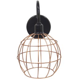 2 Luminárias Arandela de Parede Aramada Globo Cobre Rose Gold Industrial Retro Preto Agp Ilumini - 4 2 Luminárias Arandela de Parede Aramada Globo Cobre Rose Gold Industrial Retro Preto Agp Ilumini - 4