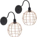 Ver imagem 1 de 2 Luminárias Arandela de Parede Aramada Globo Cobre Rose Gold Industrial Retro Preto Agp Ilumini