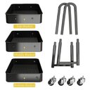 Ver imagem 3 de Carrinho Multiuso Organizador Brinquedos Sala Cozinha Manicure 3 Prateleiras Auxiliar em Aço Branco