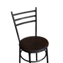 Ver imagem 3 de Jogo 6 Cadeiras Para Cozinha Epoxi Craqueada Assento Estofado - Marrom