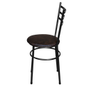 Ver imagem 4 de Jogo 6 Cadeiras Para Cozinha Epoxi Craqueada Assento Estofado - Marrom