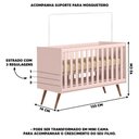 Ver imagem 3 de Berço Mini Cama Qencanto Retrô Qmovi Rosa