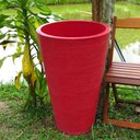 Ver imagem 6 de Kit 4 Vaso Planta 75x50 Redondo Cônico Polietileno BGPLASTICOS V375K4 CINZA CIMENTO 004