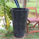 Ver imagem 3 de Kit 4 Vaso Planta 75x50 Redondo Cônico Polietileno BGPLASTICOS V375K4 CINZA CIMENTO 004