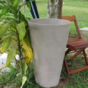 Ver imagem 2 de Kit 4 Vaso Planta 75x50 Redondo Cônico Polietileno BGPLASTICOS V375K4 CINZA CIMENTO 004