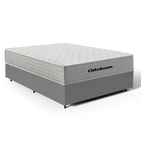 Cama Box com Colchão de Molas Ensacadas Ortobom One Face Plenno Superpocket Casal 138cm
