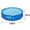 Piscina Bestway 4678 Litros Estruturada Redonda 6 Pessoas em PVC 305x76cm Steel Pro Azul - 3