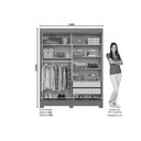 Ver imagem 3 de Guarda Roupa Casal B353 2 Portas Cinamomo/Off White Henn