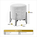 Ver imagem 3 de Conjunto - 2 Puffs Banqueta Thor Luxo Castellar Móbile Linho Bege
