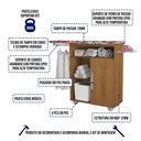 Ver imagem 2 de Tábua de Passar Roupas Clean com Organizador e Cabideiro Freijó