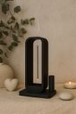 Ver imagem 1 de Porta Incenso Aura com Suporte para Varetas Cor Preto Miira Studio