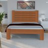 Cama Queen Size Casal Malbec Madeira Maciça Angelim Pedra/tauari Castanho - 1