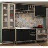 Cozinha Completa 5 Peças 9 Portas com Vidro Vitória Espresso Móveis - 1