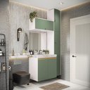 Ver imagem 1 de Conjunto para Banheiro Kappesberg Celeste 5 Peças Branco/verde 116,5cm