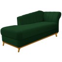 Ver imagem 6 de Kit Diva Recamier Vanessa 185cm Lado Esquerdo e 01 Poltrona Laura Suede Doce Sonho Móveis Verde