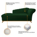 Ver imagem 4 de Kit Diva Recamier Vanessa 185cm Lado Esquerdo e 01 Poltrona Laura Suede Doce Sonho Móveis Verde