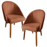 Conjunto 06 Cadeiras Meia Lua Estofadas para Sala Jantar Visammer - Terracota - 2
