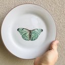 Ver imagem 4 de Prato para Sobremesa Borboleta Porcelana Cerâmica 19cm Branco