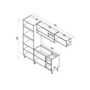 Ver imagem 3 de Cozinha Completa 4 Peças 7 Portas Vitória Espresso Móveis