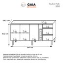 Ver imagem 7 de Gabinete de Cozinha para Pia 200 em Aço Gaia 3 Portas Branco - Cozimax
