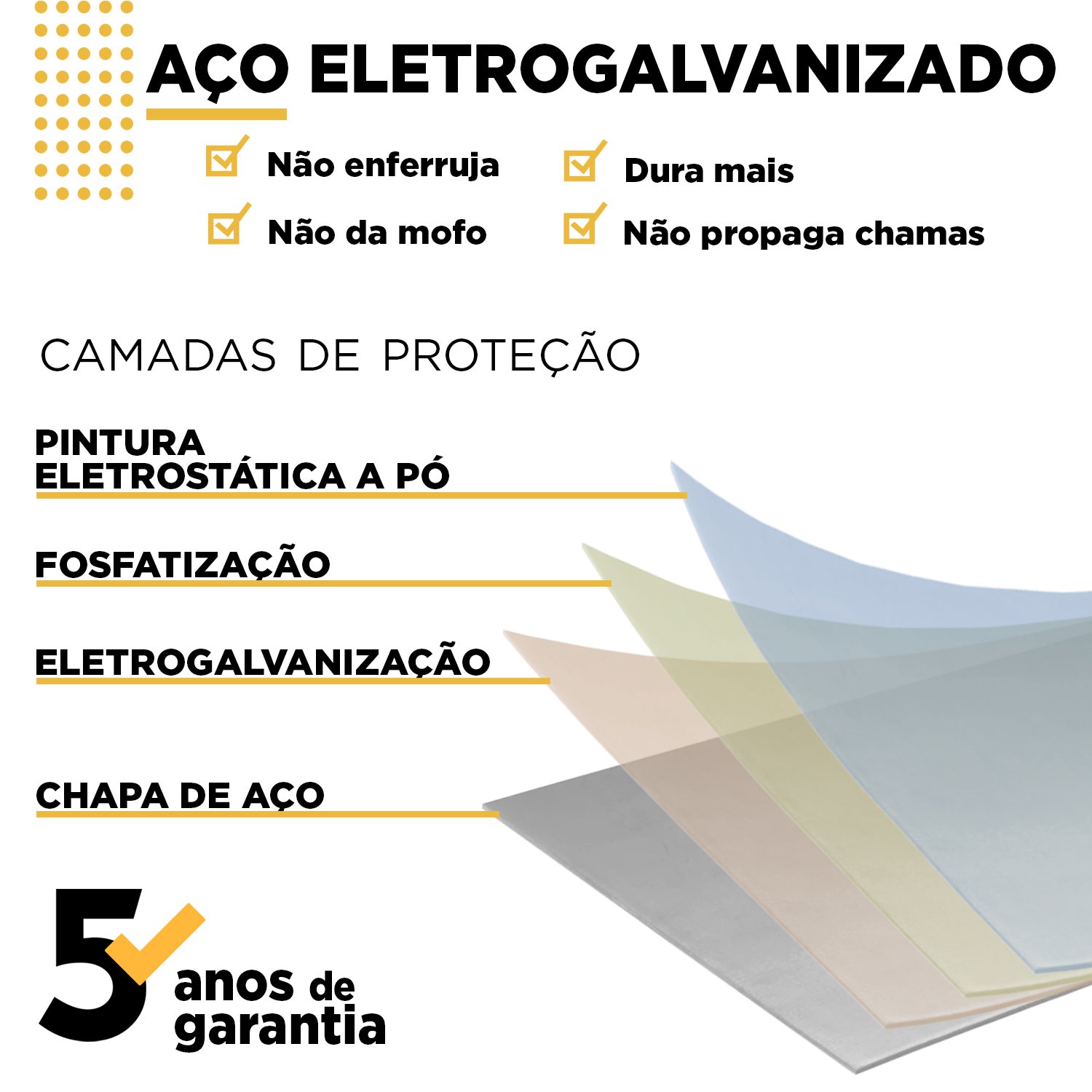 Gabinete de Cozinha para Pia 200 em Aço Gaia 3 Portas Branco - Cozimax - 4