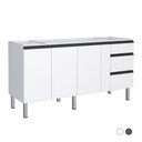 Ver imagem 6 de Gabinete de Cozinha para Pia 200 em Aço Gaia 3 Portas Branco - Cozimax