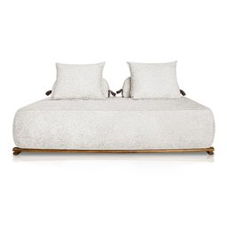 Sofá Agius 3 Lugares 2,20 Linho Boucle Off White - Lucadi Home - 1