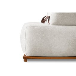 Sofá Agius 3 Lugares 2,20 Linho Boucle Off White - Lucadi Home - 3