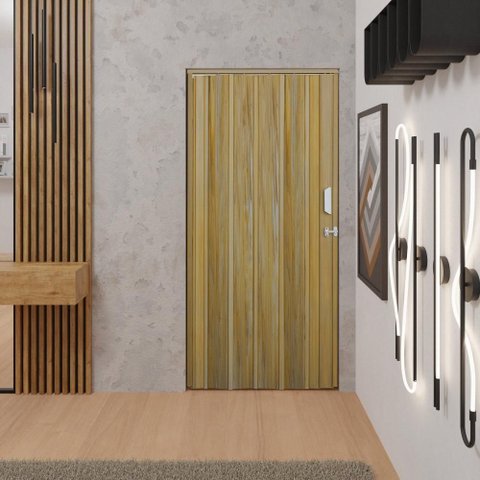 Porta Sanfonada de Pvc 72x210cm Bariri - Tk:cerejeira